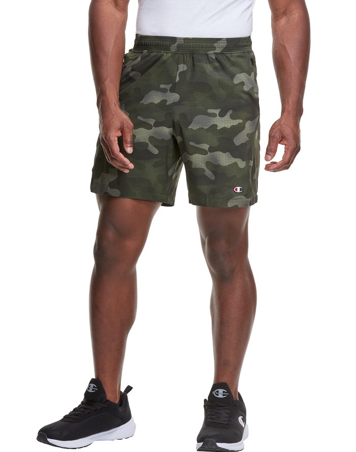 Champion Mens Shorts NZ - Sport Print No Liner Camo ( 4830-MGUST )